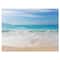 Designart - White Waves Kissing Beach Sand - Large Seashore Canvas Print